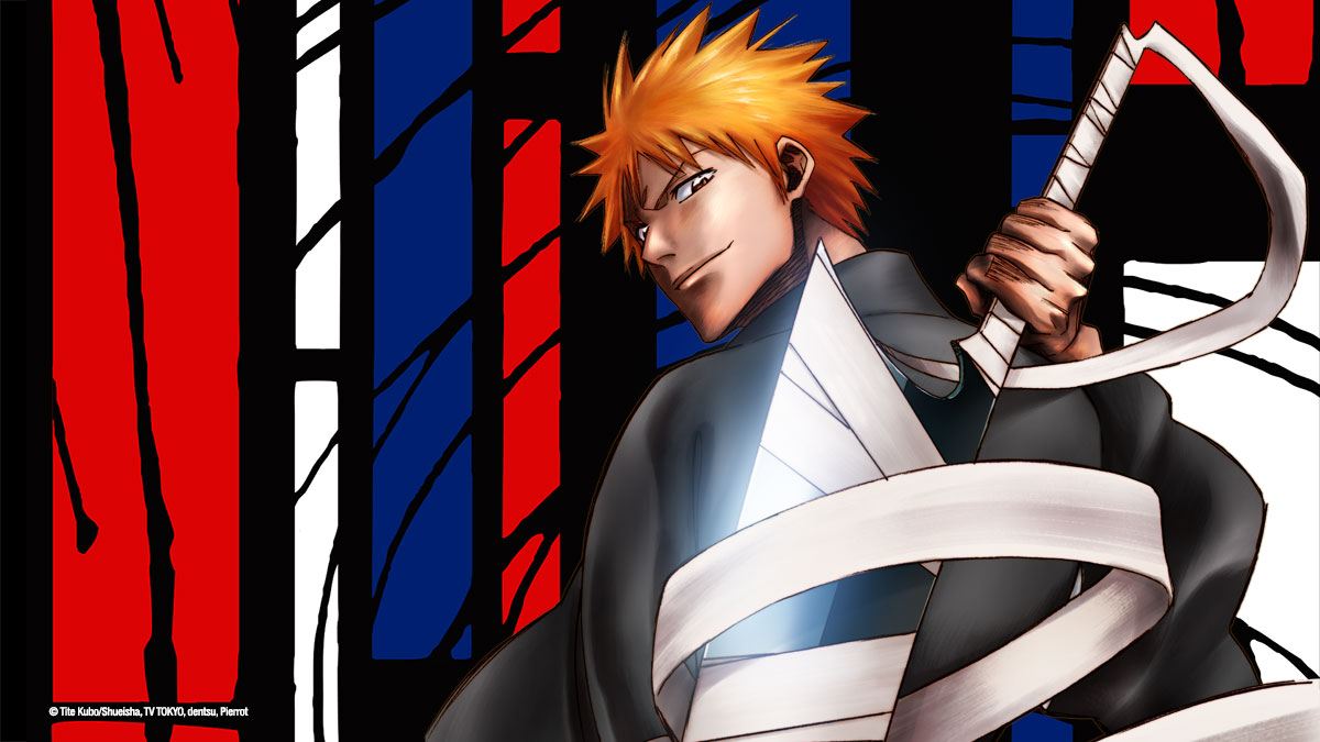 Ichigo Kurosaki and Rukia Kuchiki from the original Bleach anime during the early stages of Ichigo’s journey as a Substitute Soul Reaper.
